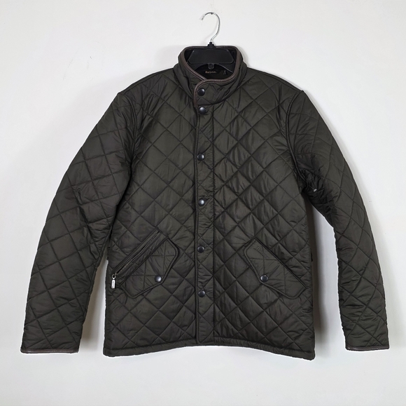 Barbour Powell Diamond Quilted Jacket Large In Sage - Picture 2 of 9